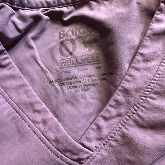 Barco Uniforms Lilac V-Neck Scrub Top - Picture 2 of 4